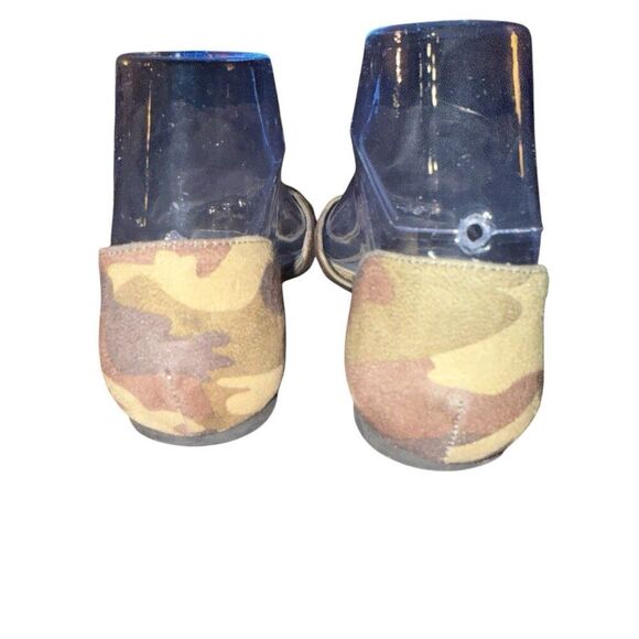 Nine West Penelope Peep-Toe Open Toe fabric Camo print Flats Size 5.5 - Picture 5 of 7